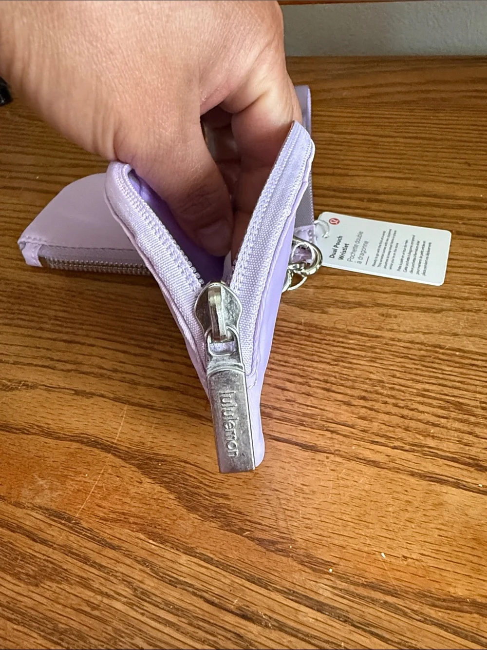 lululemon white Dual Pouch Wristlet Tag